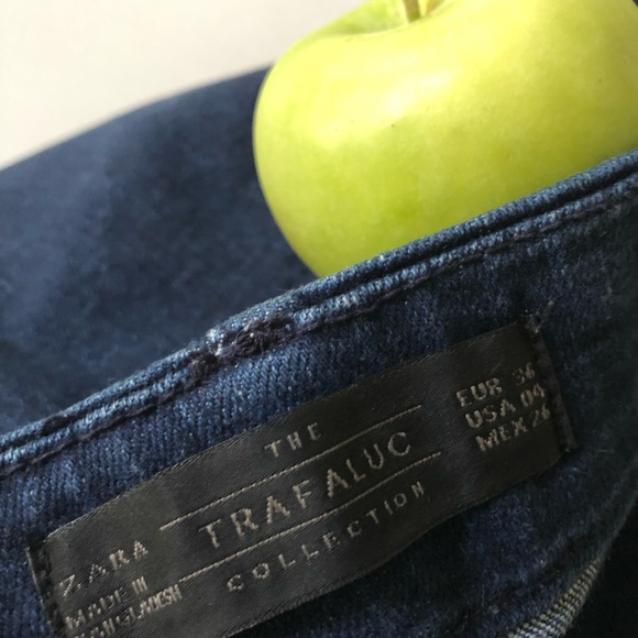 Wide leg pants. Dark with indigo hues. - Picture 2 of 2